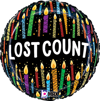 Std Birthday Lost Count Candles Balloon