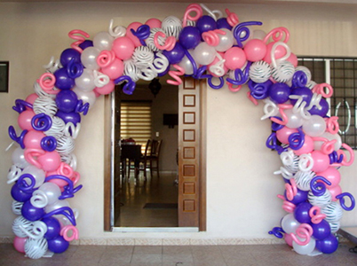 Pink, Purple, & Zebra Balloon Arch