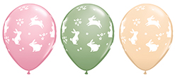 11 Inch Easter Bunnies Latex Balloons 50pk