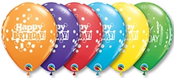 11 Inch Birthday Confetti Dots Latex Balloons 50pk