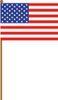 4 x 6 Inch Cloth USA Flag with Heavy Stick 12pk