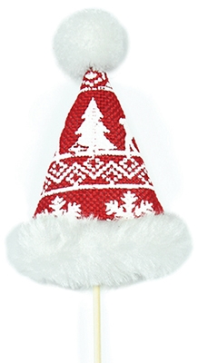 2.5 Inch Christmas Santa Hat Decorative Accessory Pick 12pk