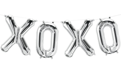 Air-fil Balloon Kit XOXO Silver