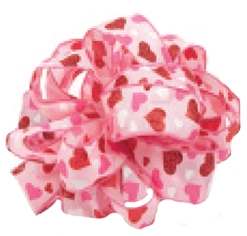 25 yd Wired #9 Floating Hearts Fabric Ribbon