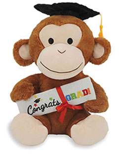 10 Inch Congrats Grad Plush Monkey