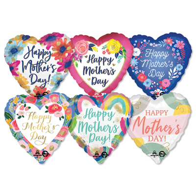 Std Mothers Day Foil Balloons ProfitPak 25pk
