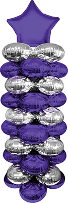Purple & Silver ColorColumn Floor Decor Kit