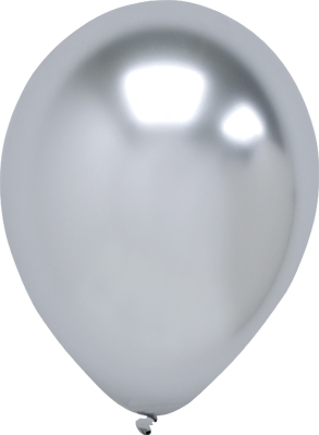 5 Inch HiGloss Silver Latex Balloon 100pk