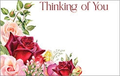 Thinking of You Roses Enclosure Cards  50pk