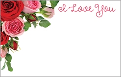 Love Rose Cluster Enclosure Cards 50pk
