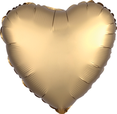 Std Gold Satin Luxe Heart Balloon
