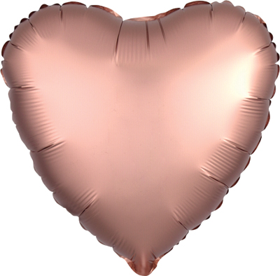 Std Rose Copper Satin Luxe Heart Balloon