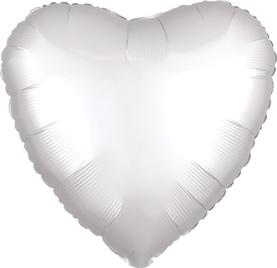 Std White Satin Luxe Heart
