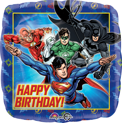 Std Birthday Justice League Balloon
