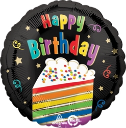 Std Birthday Rainbow Cake Balloon