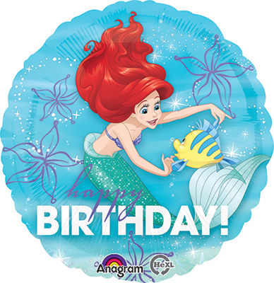 Std Birthday Disney Princess Little Mermaid Balloon
