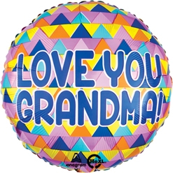 Std Love Grandma Triangle Pattern Balloon