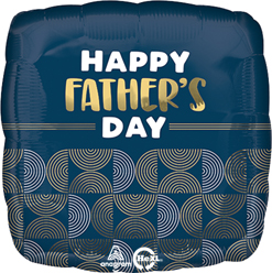 Std Happy Father's Day Ribbed Lines Balloon