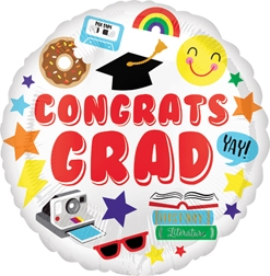 Std Congrats Grad Fun Icons Balloon