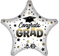 18 Inch Grad Congrats Diffused Ombre Balloon