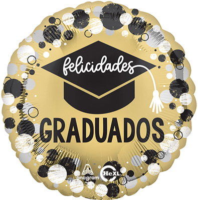 Std Graduados Felicidades Circles & Dots Balloon