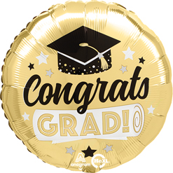 Std Congrats Grad Shiny Gold  Balloon