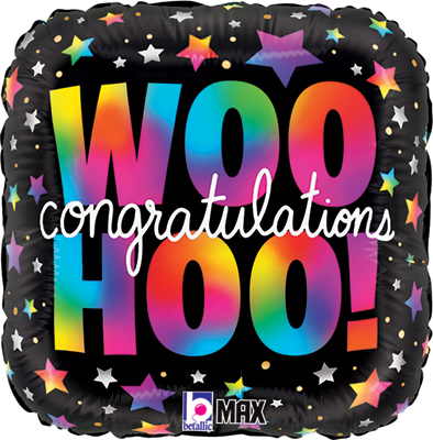 Std Congratulations Woo Hoo Balloon