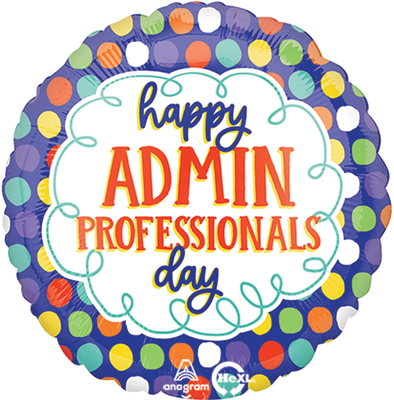 18 Inch Administrative Professionals Day Dots Balloon