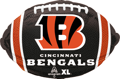 18 Inch NFL Bengals Football Std Shape Balloon