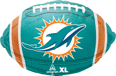 18 Inch NFL Dolphins Football Std Shape Balloon