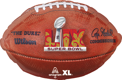18 Inch Std Shape NFL Superbowl LIX Football Balloon