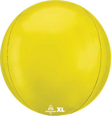 16 Inch Orbz Vibrant Yellow Balloon