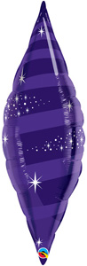 38 Inch Purple Swirl AirFill Taper Decorator Balloon