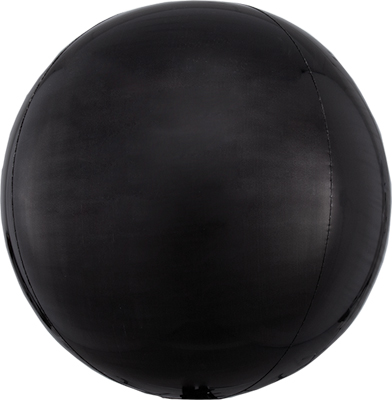 16 Inch Black Orbz Balloon
