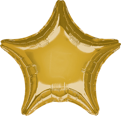 19 Inch Metallic Gold Star Balloon