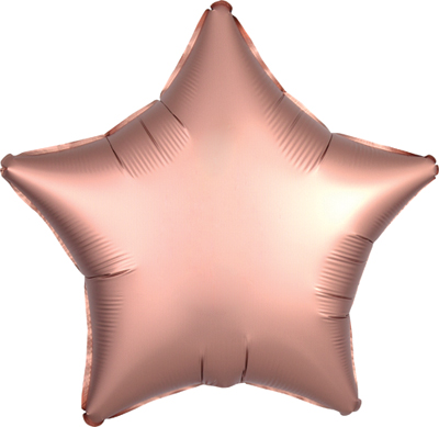 19 Inch Rose Copper Satin Luxe Star Balloon