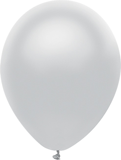 11 Inch Metallic Silver Latex Balloon 100pk