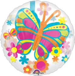 24 Inch Insider Bright Butterfly Balloon