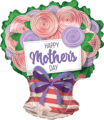 28 Inch Mother's Day Paper Flowers Balloon
