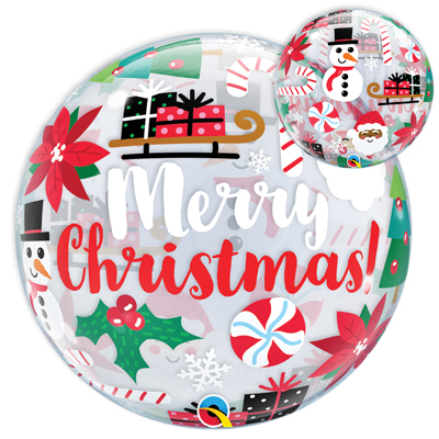 22 Inch Christmas Everything Bubble Balloon