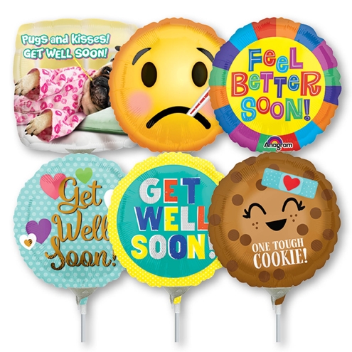 balloons stick mini inflated 30pk inch pre well