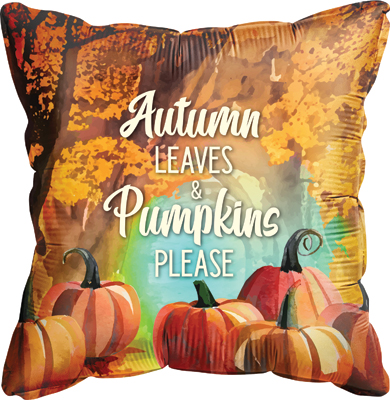 Std. Autumn Leaves & Pumpkins Please Balloon