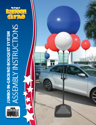 Balloon Gizmo&trade; Jumbo 36" In-Ground Bouquet System with Base Assembly Instructions