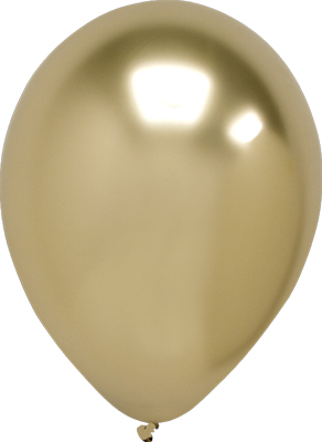 11 Inch Chrome Gold Latex Balloon 100pk