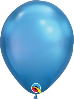11 Inch Chrome Blue Latex Balloons 100pk