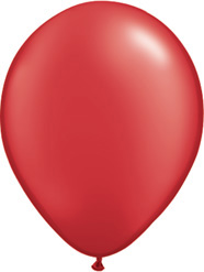 5 Inch Pearl Ruby Red Latex Balloons  100pk