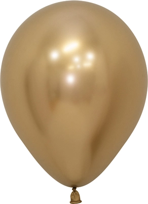 11 Inch Reflex Gold Latex Balloons 50pk