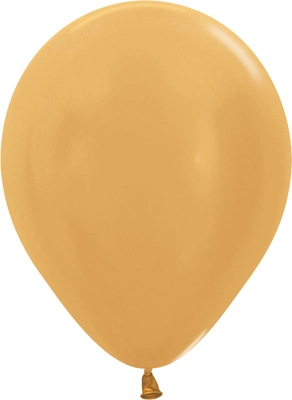 11 Inch Metallic Gold Latex Balloons 100pk