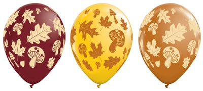 11 Inch Autumn Leaves Latex Balloons 50pk
