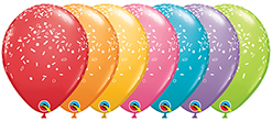 11 Inch Sprinkles & Dots Latex Balloons 50pk